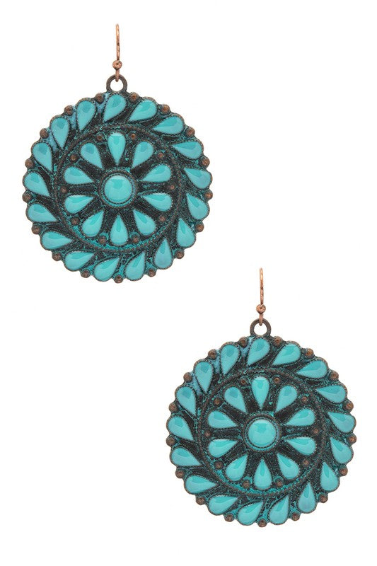 Enamel Pattern Wester Iconic Earrings