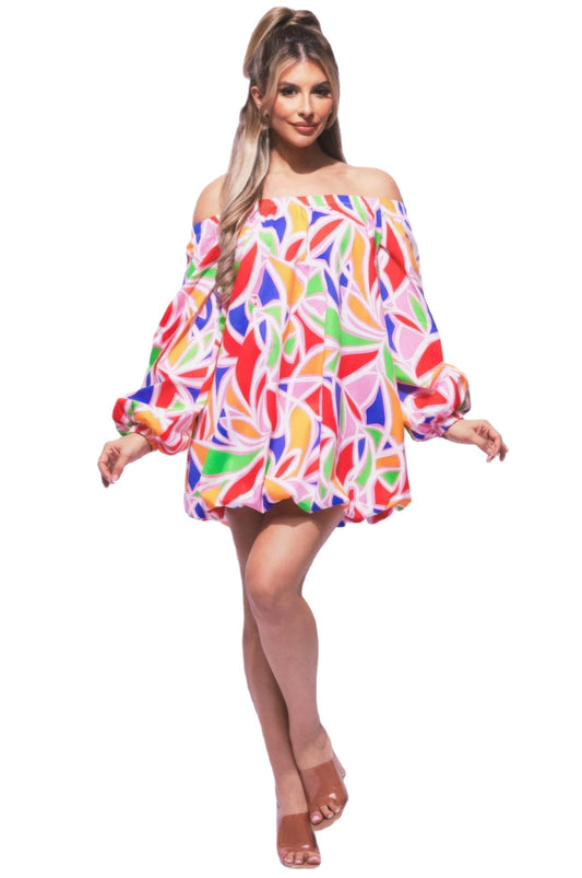 Off Shoulder Bubble Dress - PureLove Designs LLC