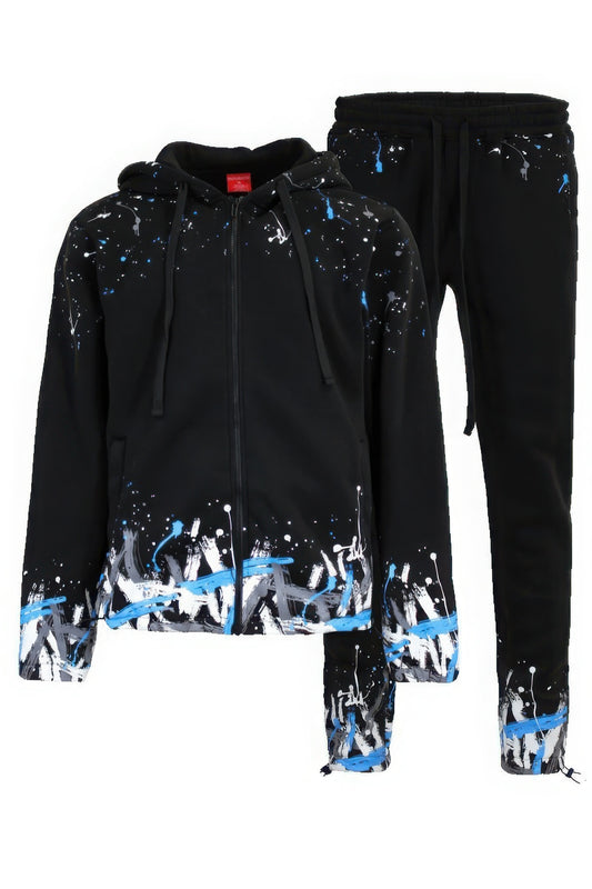 Men's Paint Splatter Fleece Set - PureLove Designs LLC