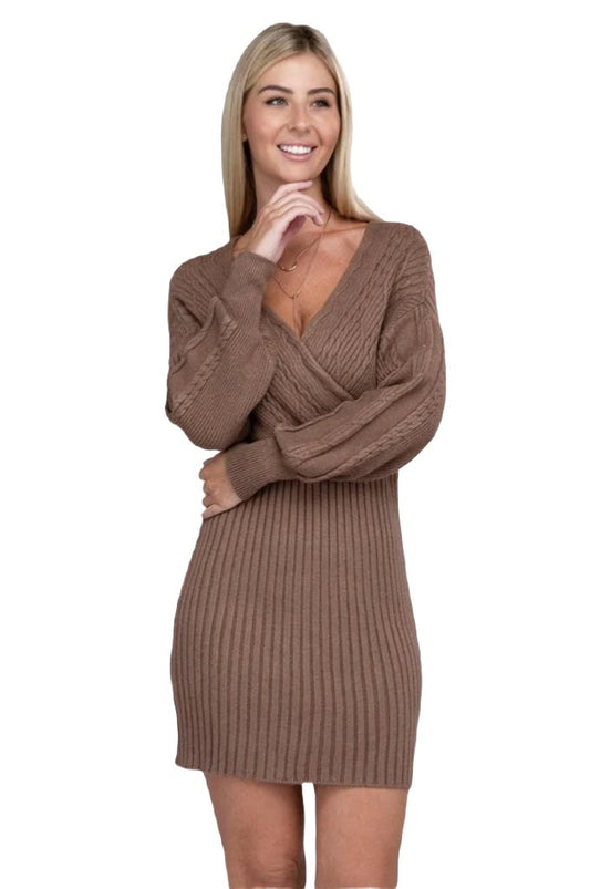 Cable Knit Sweater Dress - PureLove Designs LLC