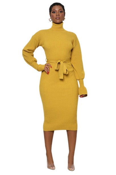 WOMEN FASHION LONG MAXI SWEATER DRESS